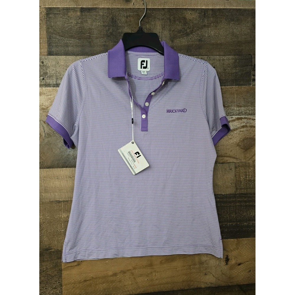 Footjoy Brickyard Golf Polo Shirt Women Small NWT Embroidered Athleisure